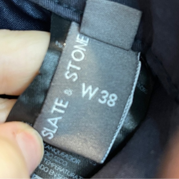 Slate & Stone 7" COTTON TWILL SHORT Navy W38 - Picture 3 of 5